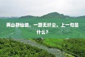 两山辟仙境，一路无纤尘。上一句是什么？