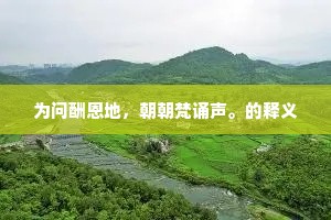 为问酬恩地，朝朝梵诵声。的释义