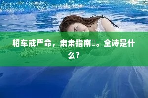 轺车戒严命，肃肃指南彊。全诗是什么？