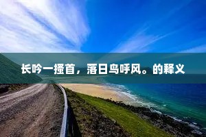 长吟一搔首，落日鸟呼风。的释义