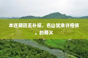 本迕朝廷无补报，名山犹幸许相依。的释义