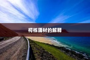樗栎庸材的解释