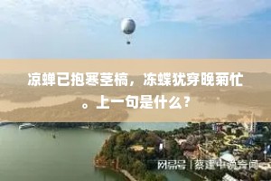 凉蝉已抱寒茎槁，冻蝶犹穿晚菊忙。上一句是什么？