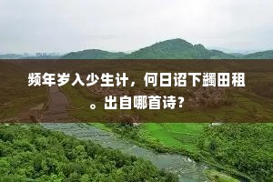 频年岁入少生计，何日诏下蠲田租。出自哪首诗？