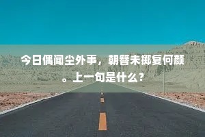 今日偶闻尘外事，朝簪未掷复何颜。上一句是什么？