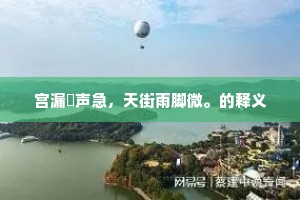 宫漏籤声急，天街雨脚微。的释义