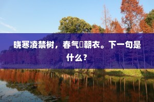 晓寒凌禁树，春气裛朝衣。下一句是什么？