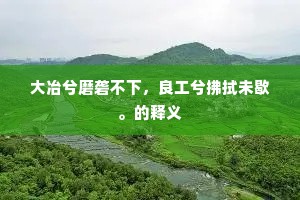 大冶兮磨砻不下，良工兮拂拭未歇。的释义