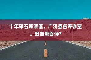 十年采石寄漂蓬，广济虽名寺亦空。出自哪首诗？