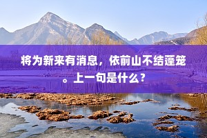 将为新来有消息，依前山不结蓬笼。上一句是什么？