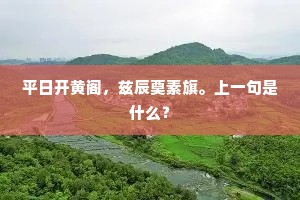 平日开黄阁，兹辰奠素旗。上一句是什么？