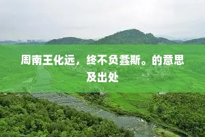 周南王化远，终不负螽斯。的意思及出处