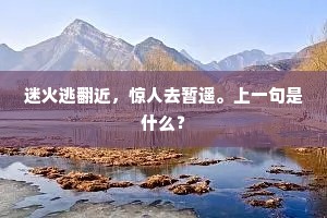 迷火逃翻近，惊人去暂遥。上一句是什么？