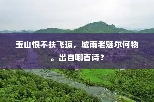 玉山恨不扶飞琼，城南老魅尔何物。出自哪首诗？