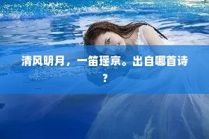 清风明月，一笛瑶京。出自哪首诗？