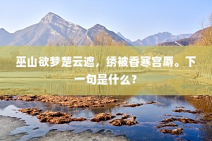 巫山欲梦楚云遮，绣被香寒宫麝。下一句是什么？