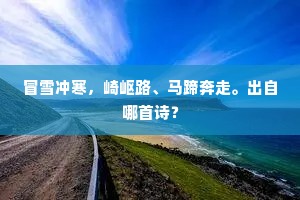 冒雪冲寒，崎岖路、马蹄奔走。出自哪首诗？