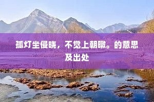 孤灯坐侵晓，不觉上朝暾。的意思及出处