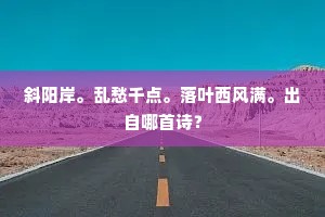 斜阳岸。乱愁千点。落叶西风满。出自哪首诗？