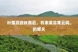 叶落洞庭秋雨后，书来吴会莫云间。的释义