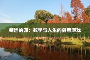 筛选的筛：数学与人生的勇者游戏