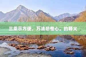 三乘示方便，万法总惟心。的释义