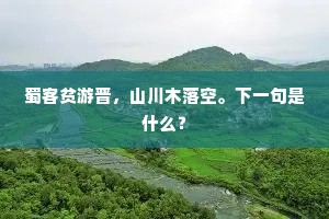 蜀客贫游晋，山川木落空。下一句是什么？