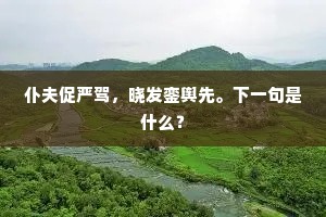 仆夫促严驾，晓发銮舆先。下一句是什么？