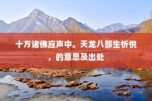 十方诸佛应声中。天龙八部生忻悦，的意思及出处