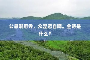 公急啊府寺，众涅忽自蹲。全诗是什么？