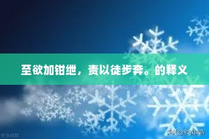 至欲加钳绁，责以徒步奔。的释义