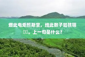 燃此电炬照斯堂，烛此数子如孩嘻歒赥。上一句是什么？