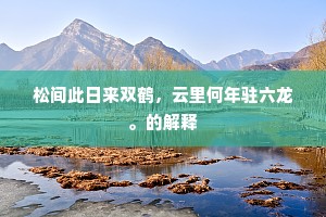 松间此日来双鹤，云里何年驻六龙。的解释