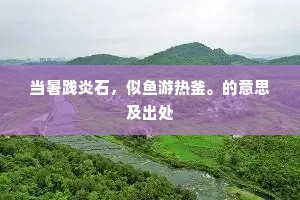当暑践炎石，似鱼游热釜。的意思及出处
