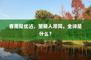 春雨既优沾，望晴人尽同。全诗是什么？