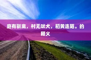 庭有驯禽，村无吠犬，稻黄连陌。的释义