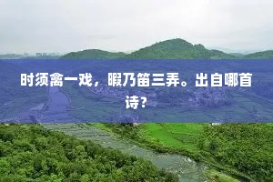 时须禽一戏，暇乃笛三弄。出自哪首诗？