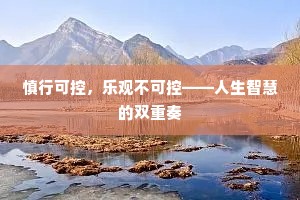 慎行可控，乐观不可控——人生智慧的双重奏