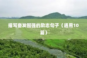 描写奋发图强的励志句子（通用10篇）