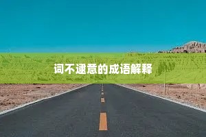 词不逮意的成语解释