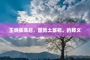 王纲板荡后，国势土崩初。的释义