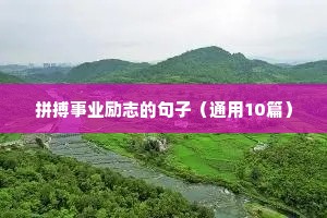 拼搏事业励志的句子（通用10篇）