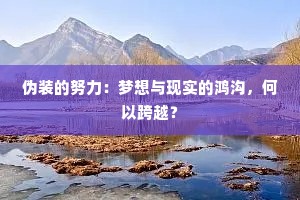 伪装的努力：梦想与现实的鸿沟，何以跨越？