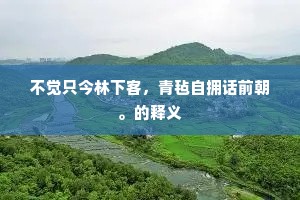 不觉只今林下客，青毡自拥话前朝。的释义