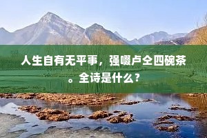 人生自有无平事，强啜卢仝四碗茶。全诗是什么？