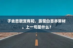 子去悲歌宜有和，露萤白首亦常材。上一句是什么？