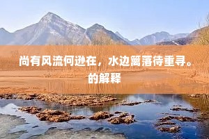 尚有风流何逊在，水边篱落待重寻。的解释