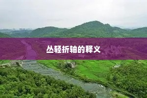 丛轻折轴的释义