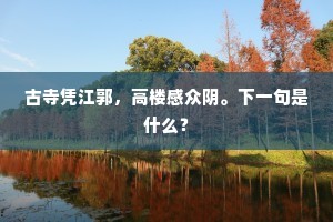 古寺凭江郭，高楼感众阴。下一句是什么？