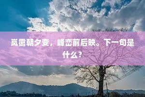 岚霭朝夕变，峰峦前后映。下一句是什么？